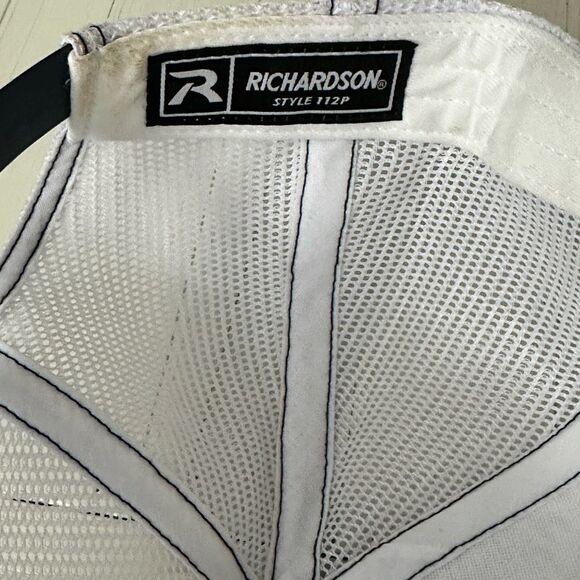 Rugby Athletic White Trucker Hat With Blue Palm Trees Tropical - Picture 6 of 9